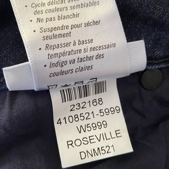 PAIGE High Rise Manhattan Bootcut Dark Denim Jeans - Picture 8 of 9